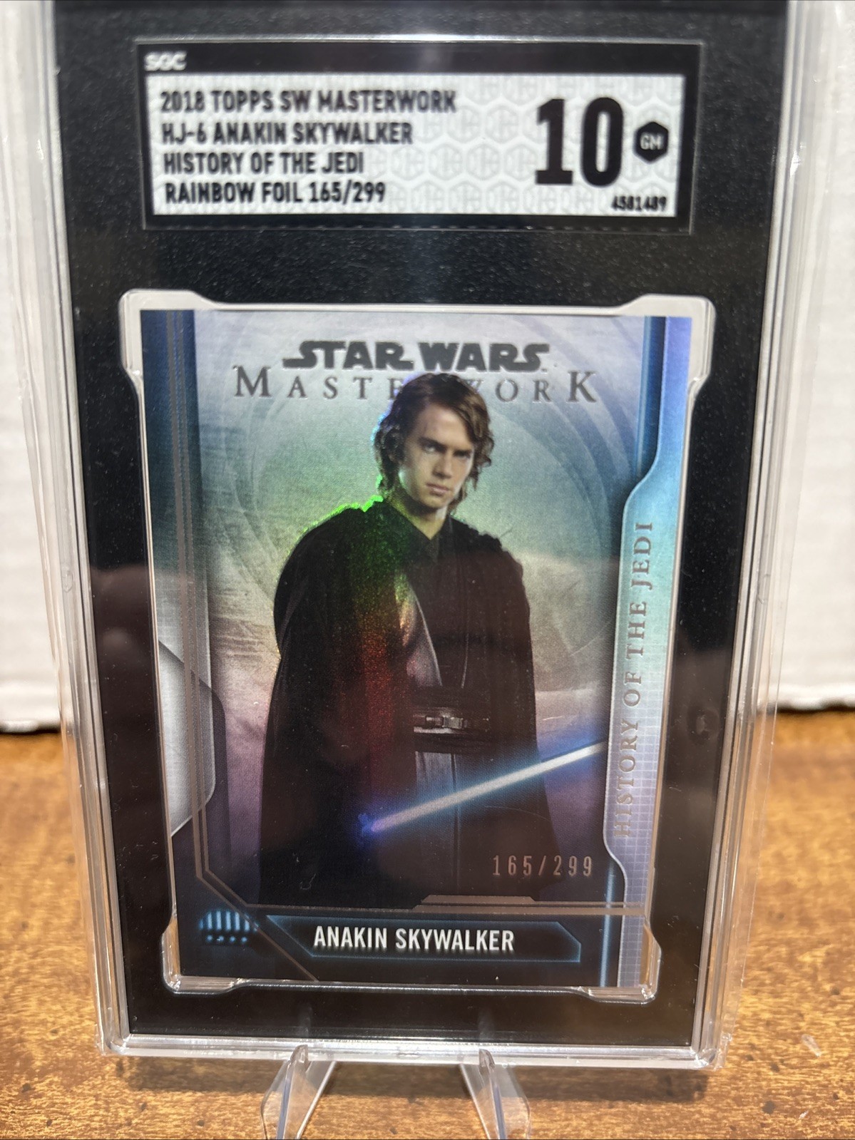 2018 Topps Star Wars Masterwork Rainbow Foil SGC 10 Anakin Skywalker 2018 Topps Star Wars Masterwork Rainbow Foil SGC 10 Anakin Skywalker