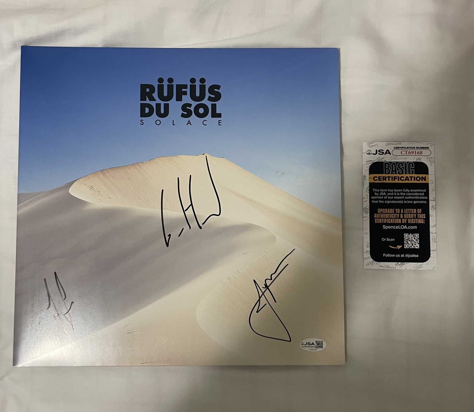 RUFUS DU SOL SIGNED AUTOGRAPHED SOLACE VINYL RECORD COMPLETED JSA COA RARE 
