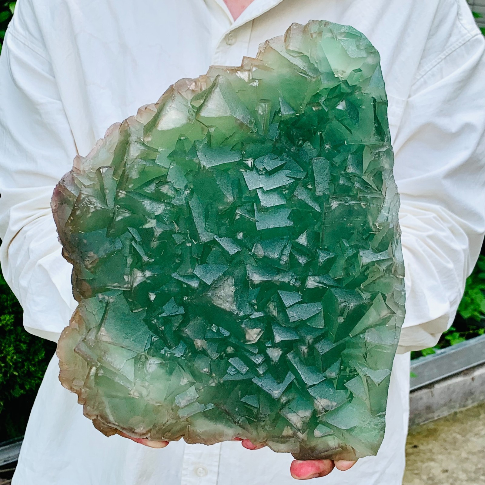 13.73LB Natural Fluorite Quartz Crystal Cluster Mineral Specimen