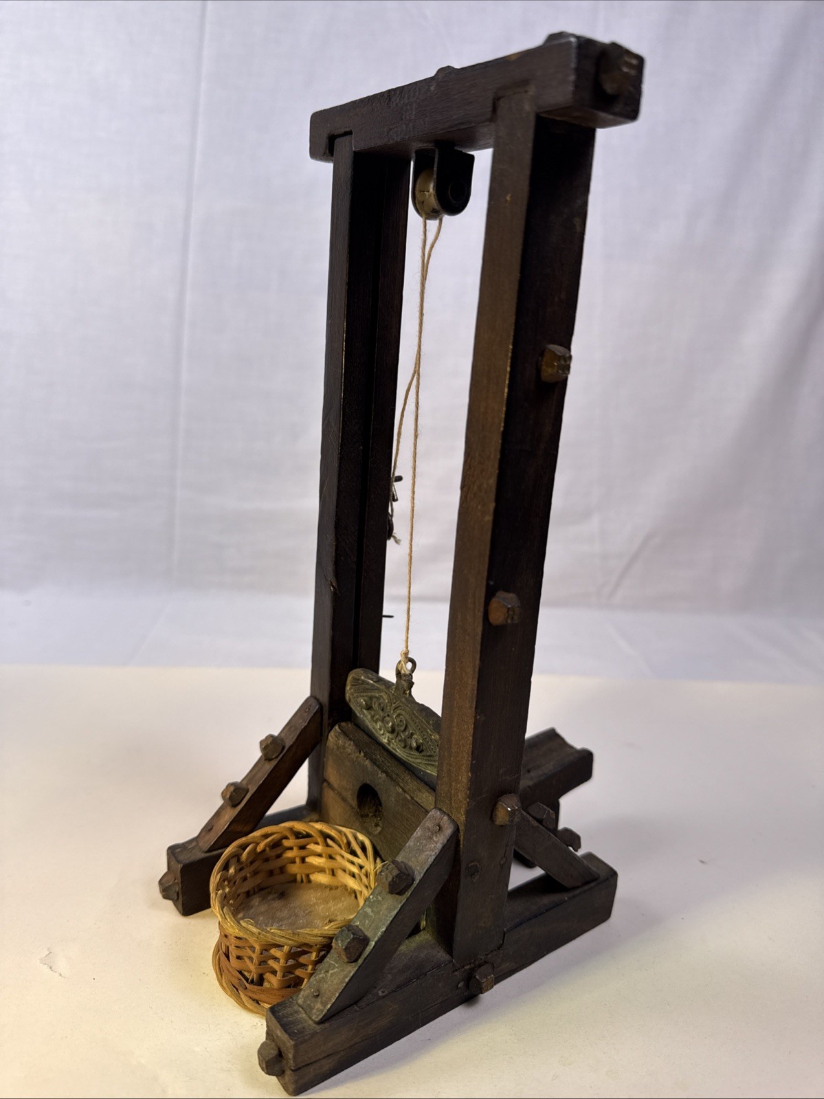 Rare Vintage Antique Guillotine Siglo XVIII Cigar Guillotina Cutter. Spain. 10”
