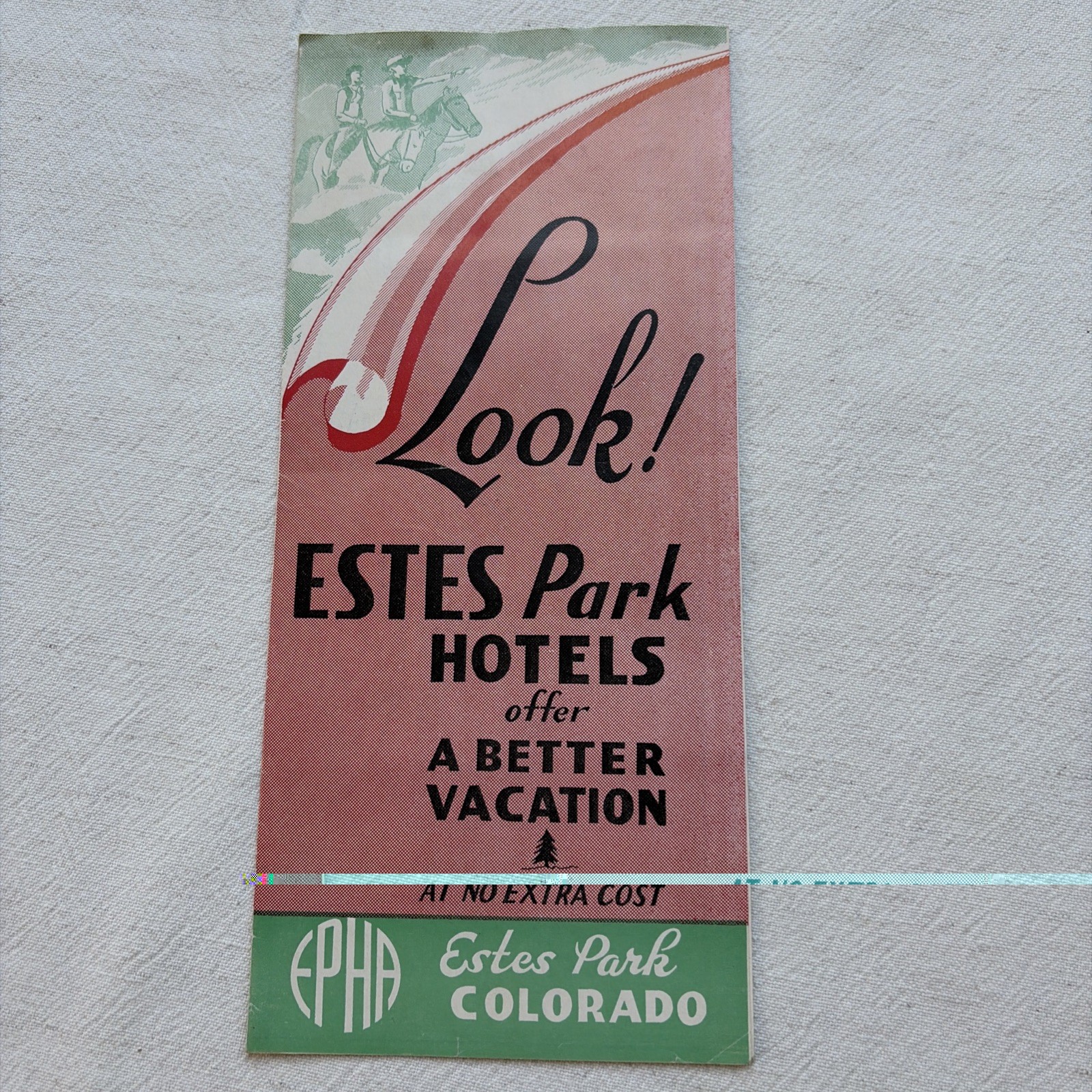 Vtg 1950s Estes Park Colorado Western Vacation Hotels Brochure
