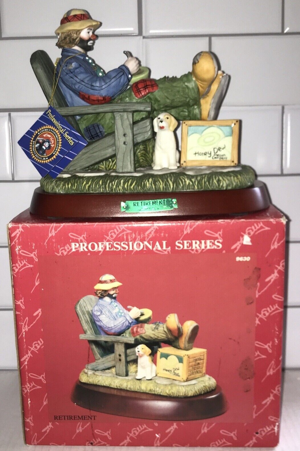 Emmett Kelly Jr Professional Series Retirement Figurine #9630 1997 Flambro RARE