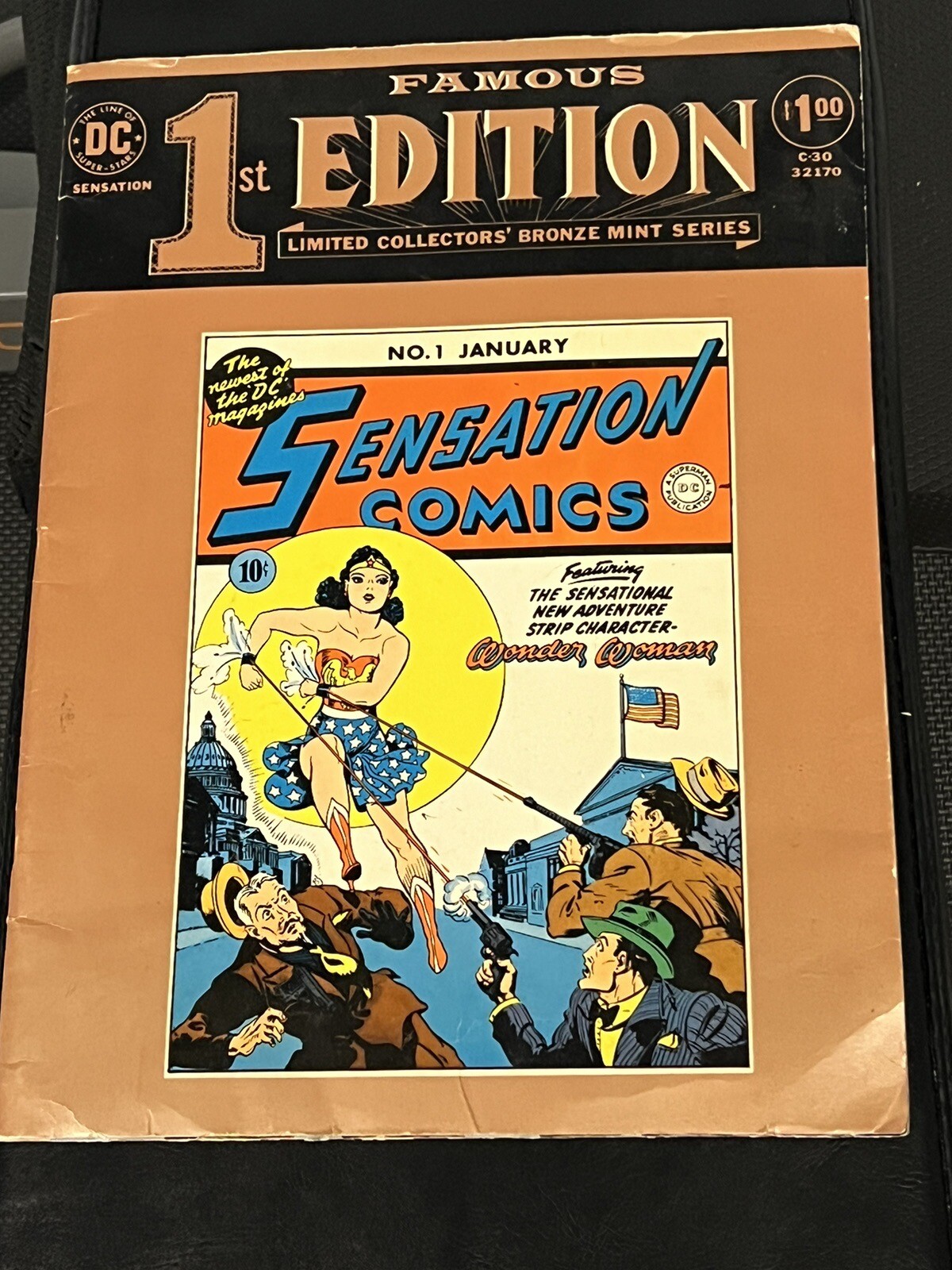 DC Famous 1st edition no 1 January sensational comics - wonder woman 10 x 13 1/2 DC Famous 1st edition no 1 January sensational comics - wonder woman 10 x 13 1/2
