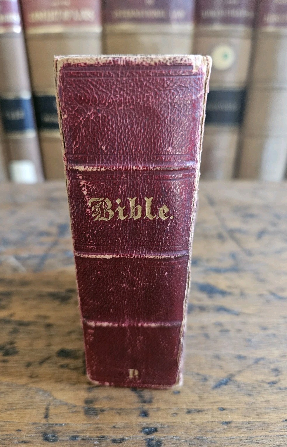 US Civil War Soldier\'s 1847 Gilt Pocket Holy Bible Old New Testament- MO Militia