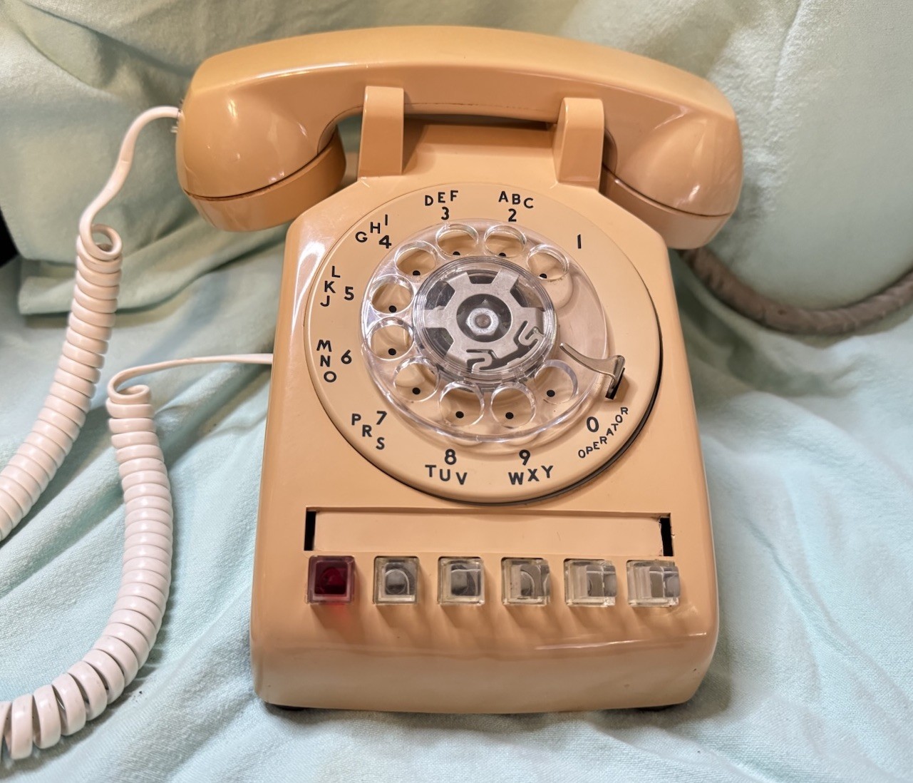 Vintage Western Electric Beige Rotary Phone 6 Button 564 Multiline UNTESTED