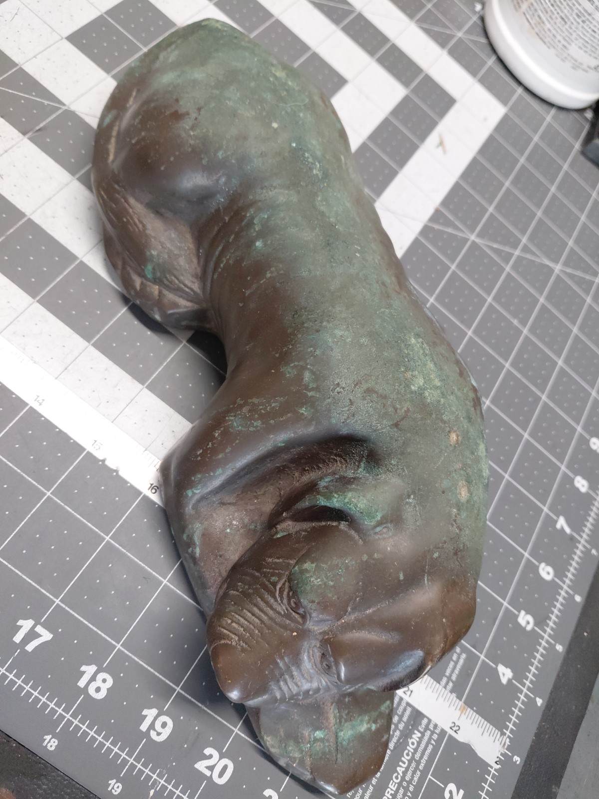 Vintage Solid Brass Sleeping Puppy Dog Korea