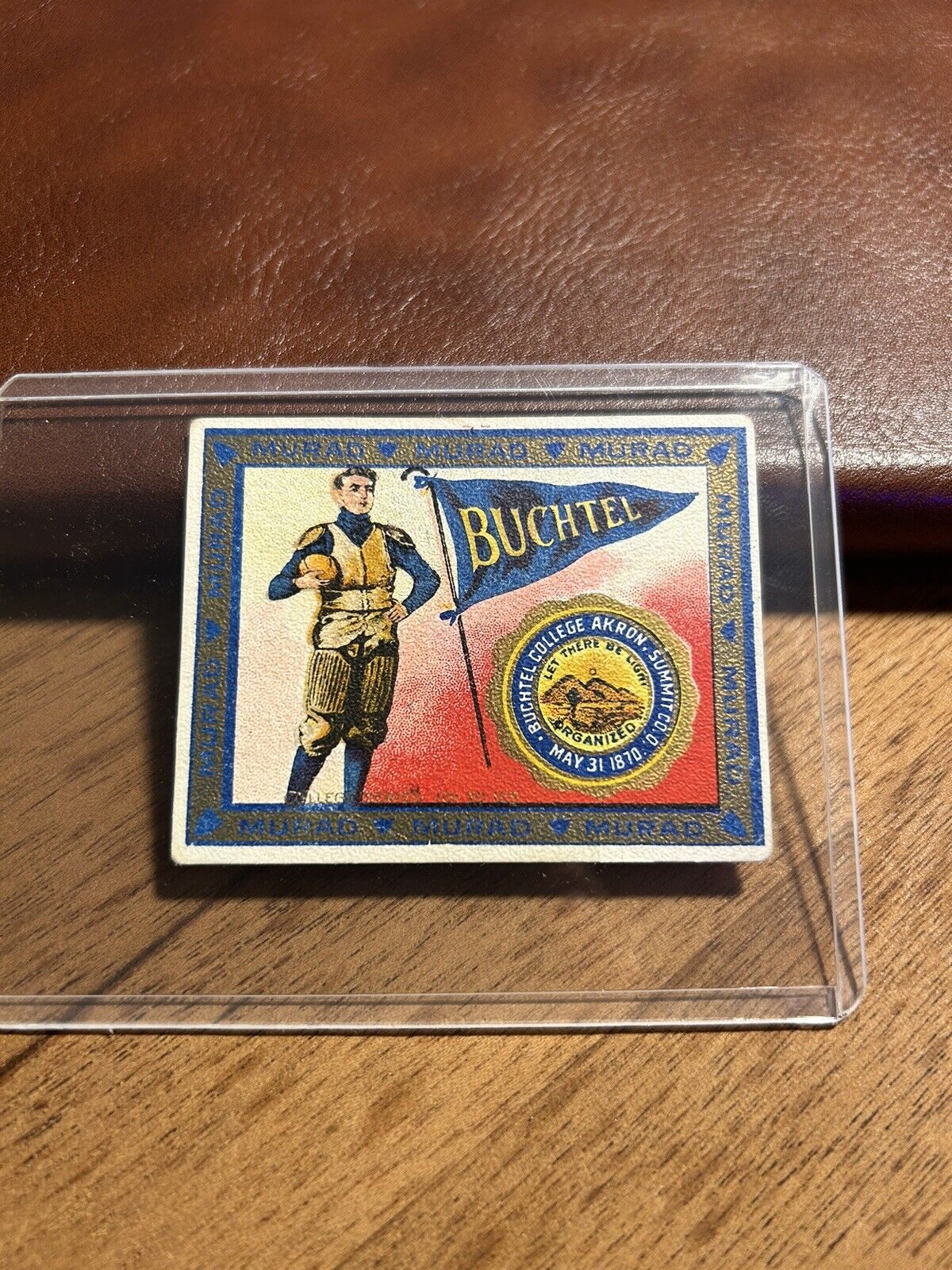 Murad Cigarette Card - BUCHTEL FOOTBALL - 1909 - NEW to Market - Very Rare Find