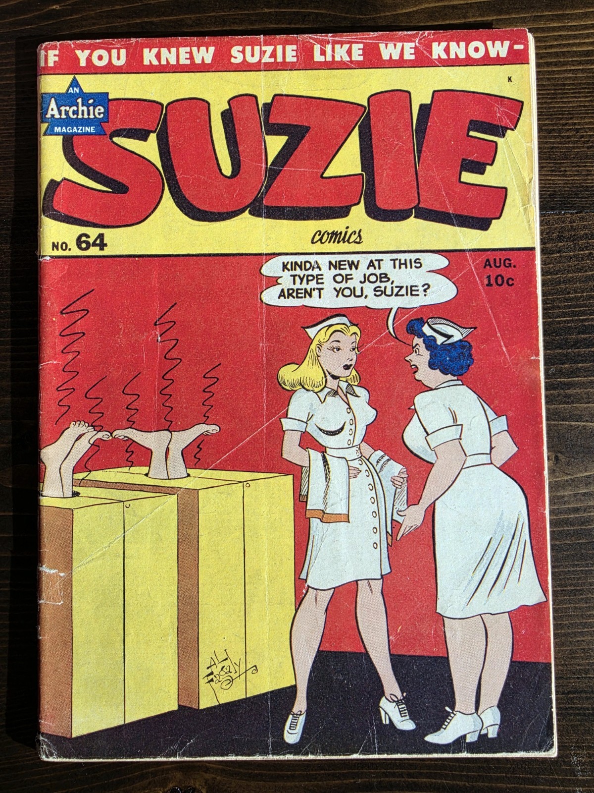 Suzie Comics #64 1948 Golden Age Pre-Code -Archie Comics-Famous Headlights Cover