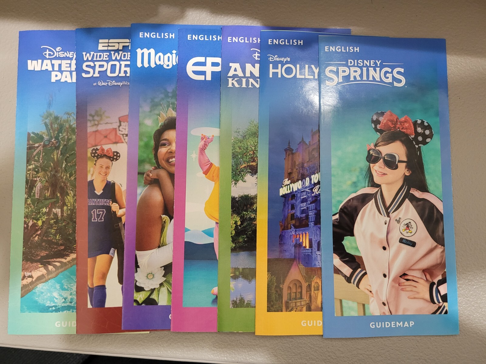 NEW 2023/2024 Walt Disney World Theme Park Maps - 7 map Brochures set