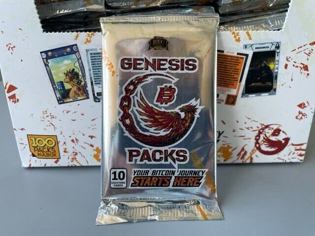 One sealed pack 2023 Bitcoin Trading Cards / Genesis Pack (1) sealed pack