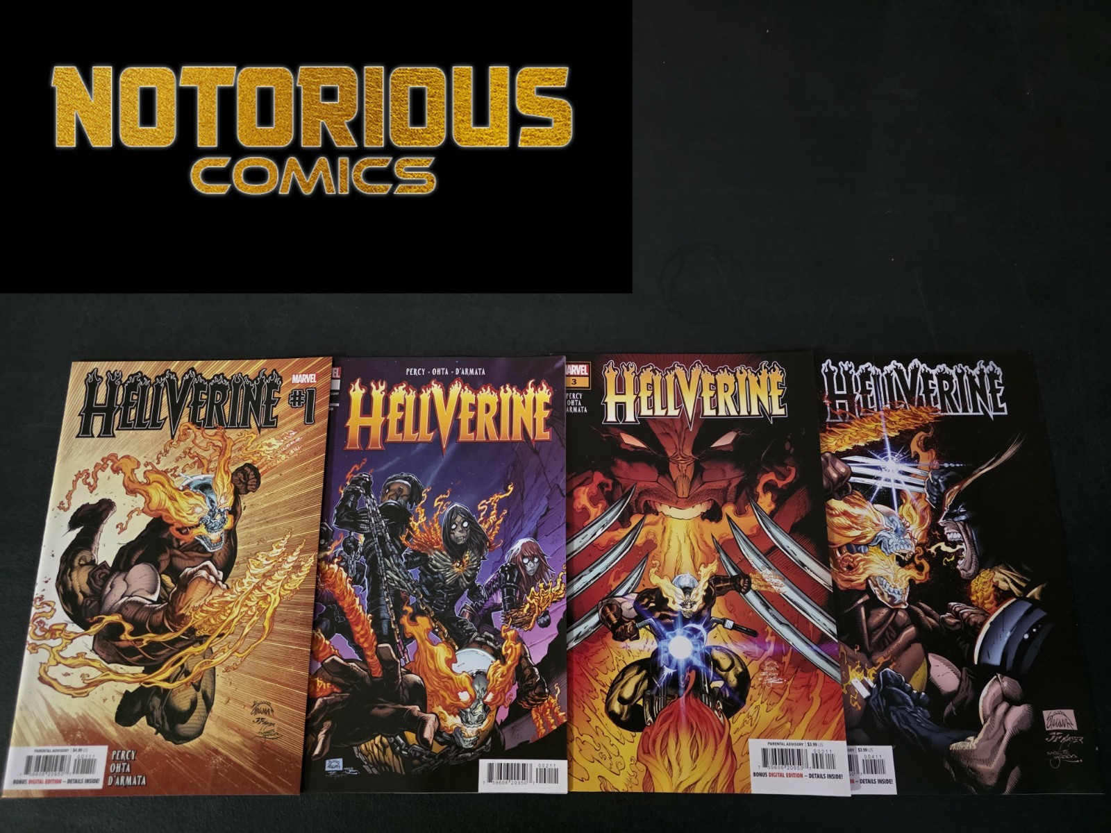 Hellverine 1-4 Complete Comic Lot Run Set Marvel Percy Collection