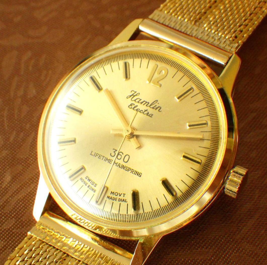 1970s Hamlin Electra Swiss Made Manual Wind Watch