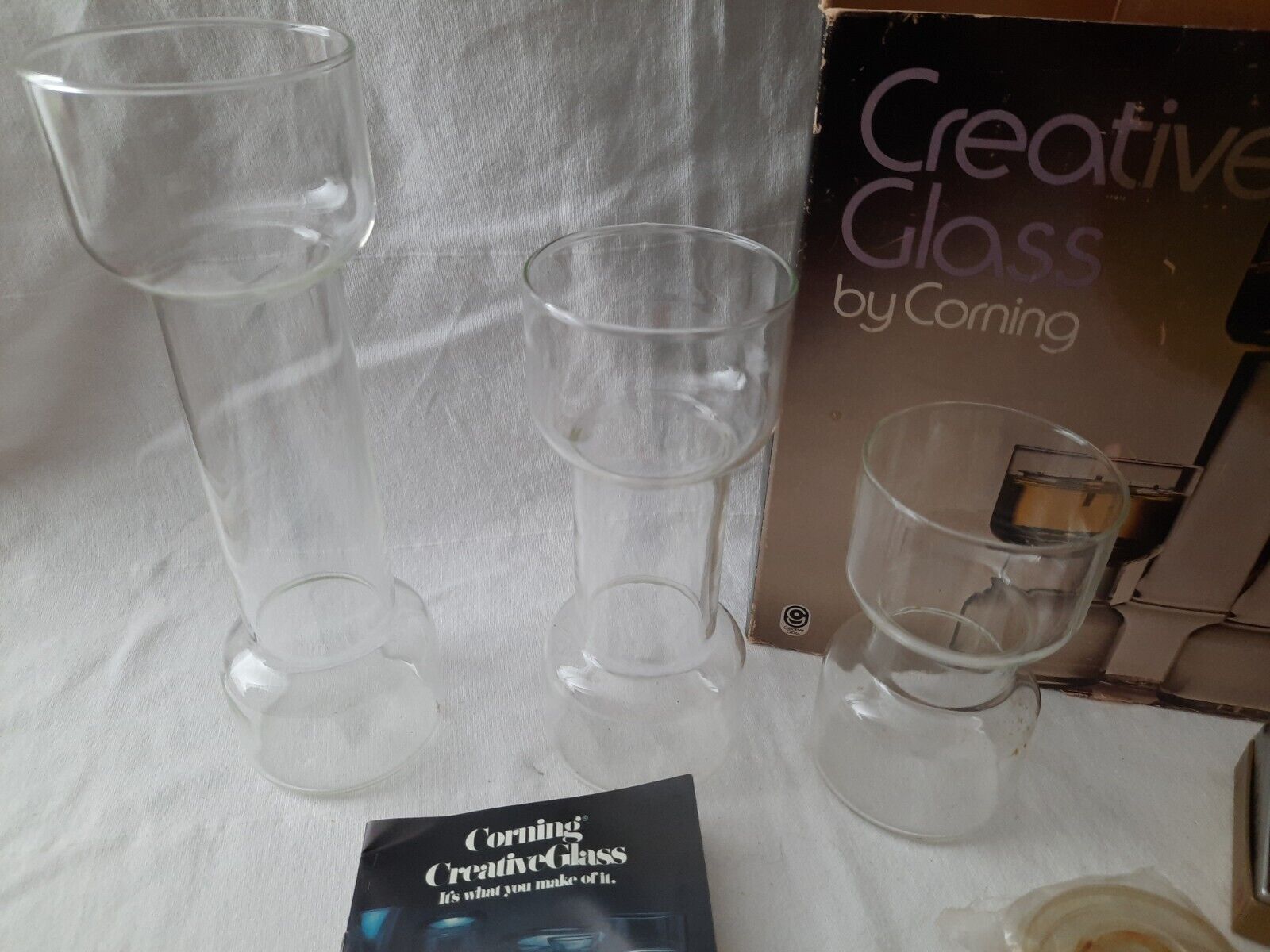 Creative Glass by Corning Floating Candle Set ~ Flameglow Candlelight Trio NIB