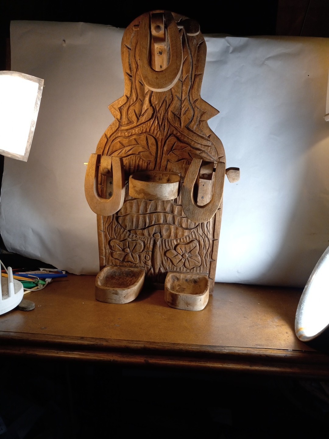 This piece is pristine museum quality example  Ameican industrial Folk/shop Art.