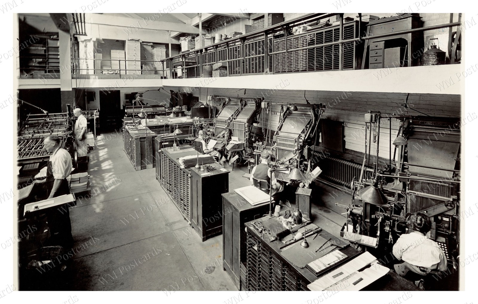 Boston Massachusetts 1926 Central Library Printing Department Standard Postcard