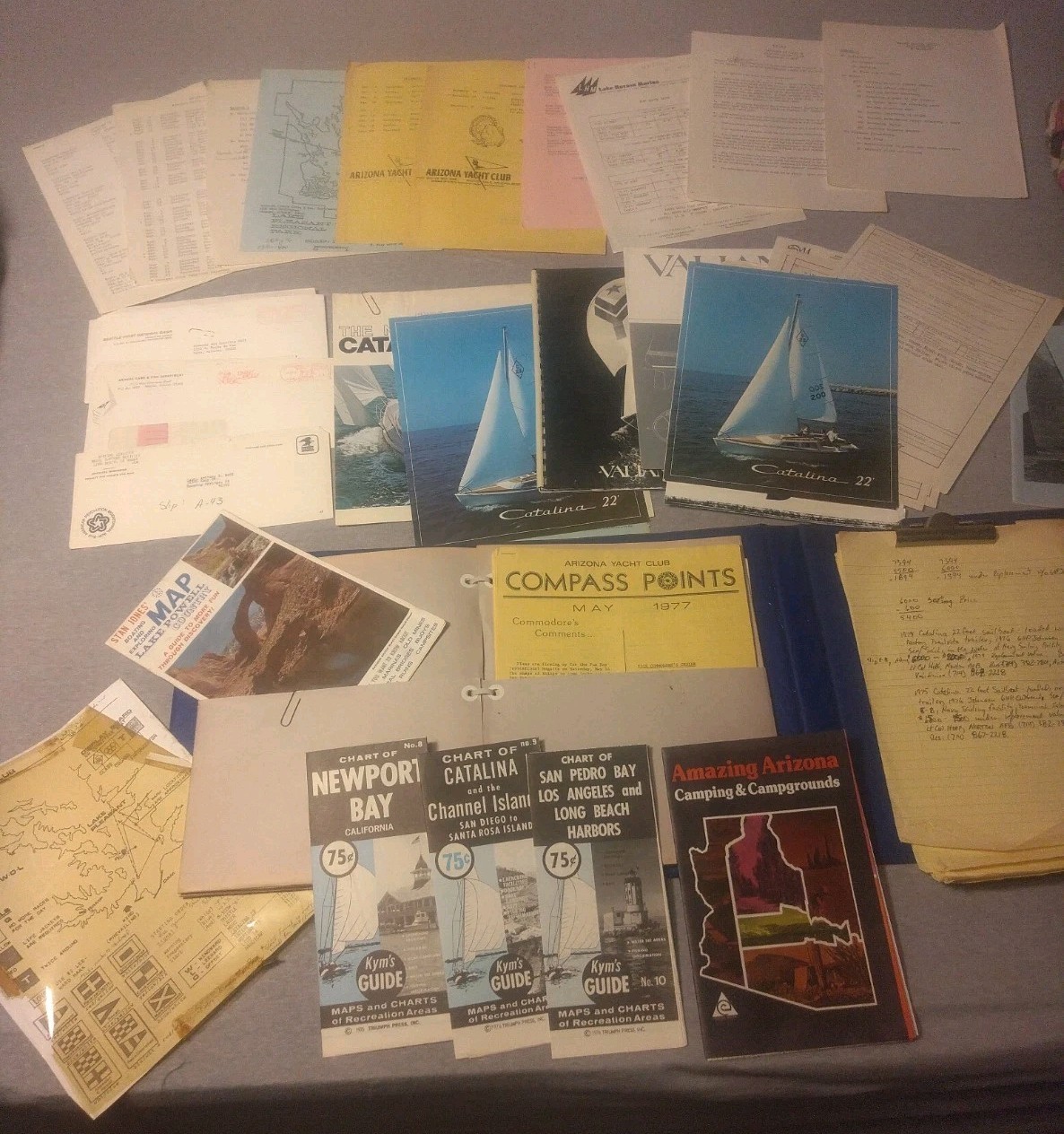 Vintage 1976 1977 Catalina 22 Sailboat Brochure Lot Arizona Yacht Club Ephemera Vintage 1976 1977 Catalina 22 Sailboat Brochure Lot Arizona Yacht Club Ephemera