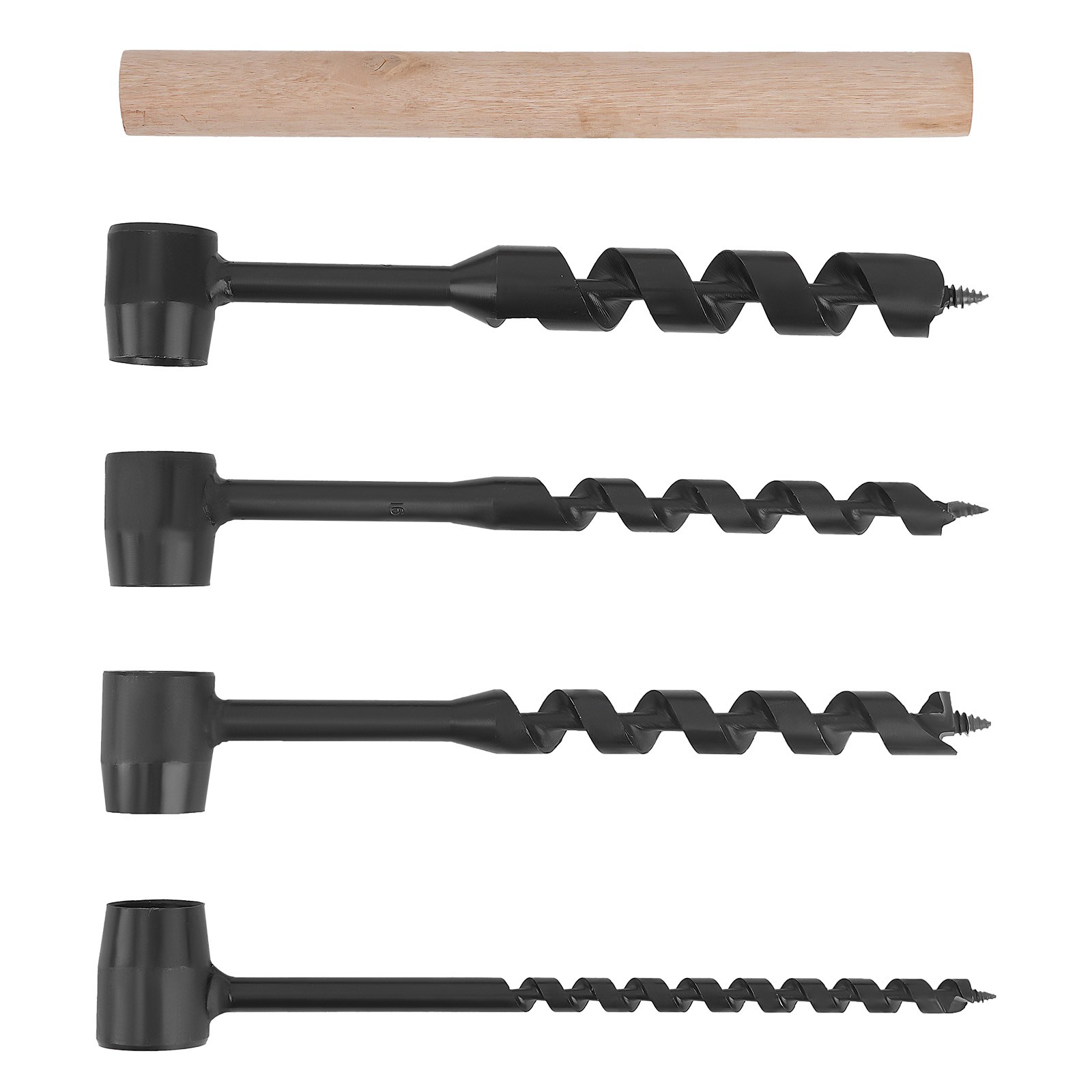 Wood Drilling Hand Auger Set 4PCS Manual Drill Bits for Bushcraft Camping
