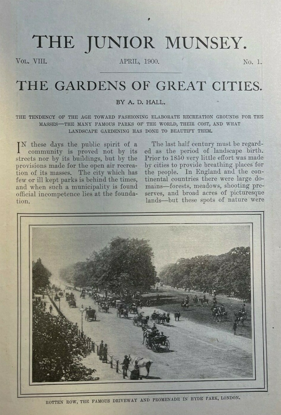 1900 City Gardens Rotten Row London Grotto Neptune Fairmount Park Philadelphia