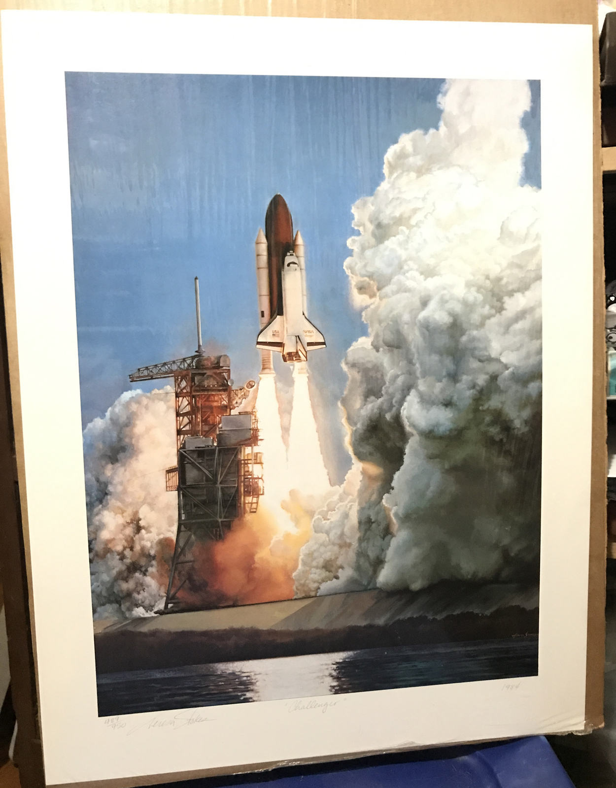 CHALLENGER BY TERESA STOKES  SIGNED NUMBERED 489 / 950 Shrink wrapped 21” X 27”