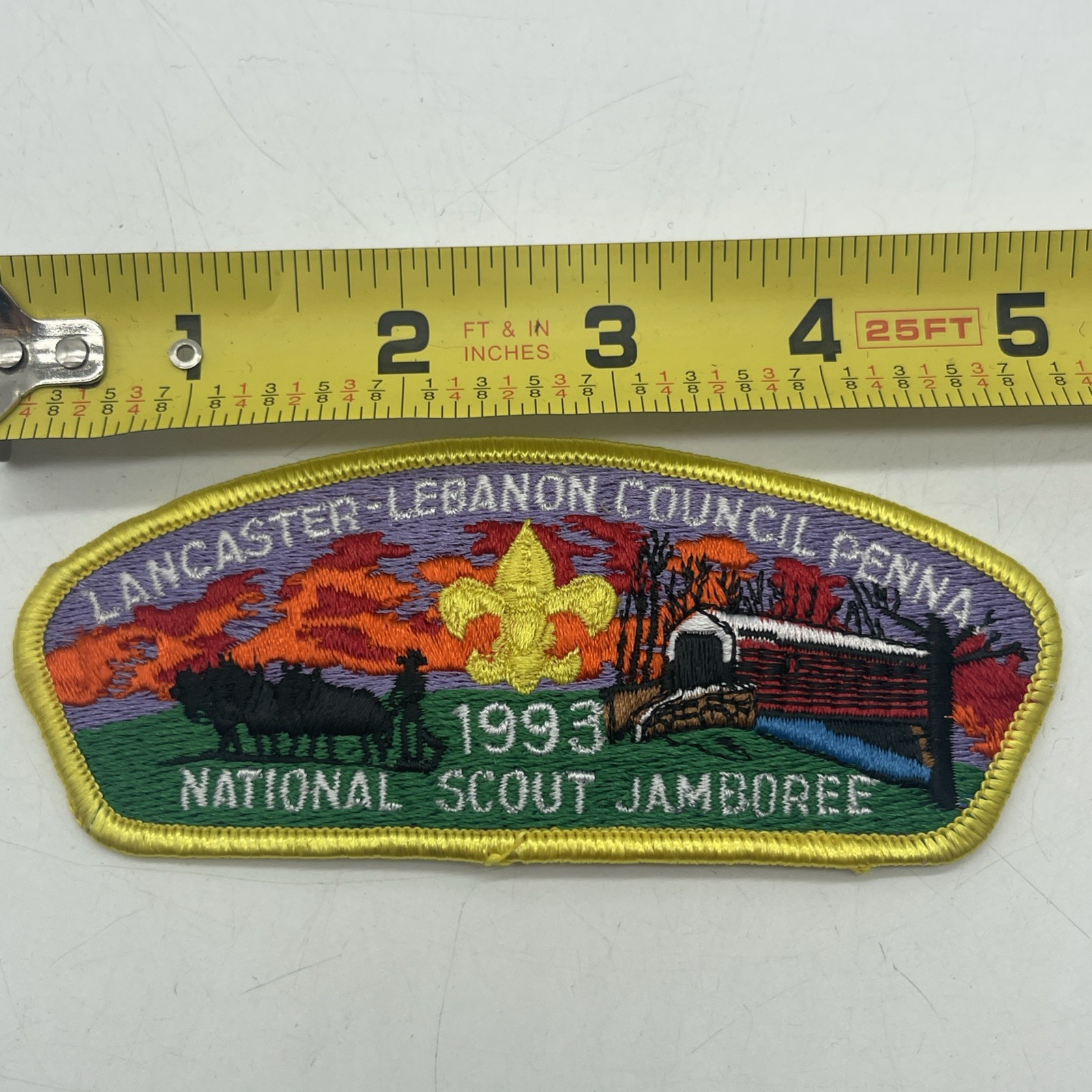 1993 Boy Scout Pocket Patch Lancaster Lebanon Council Penna Nat. Scout Jamboree