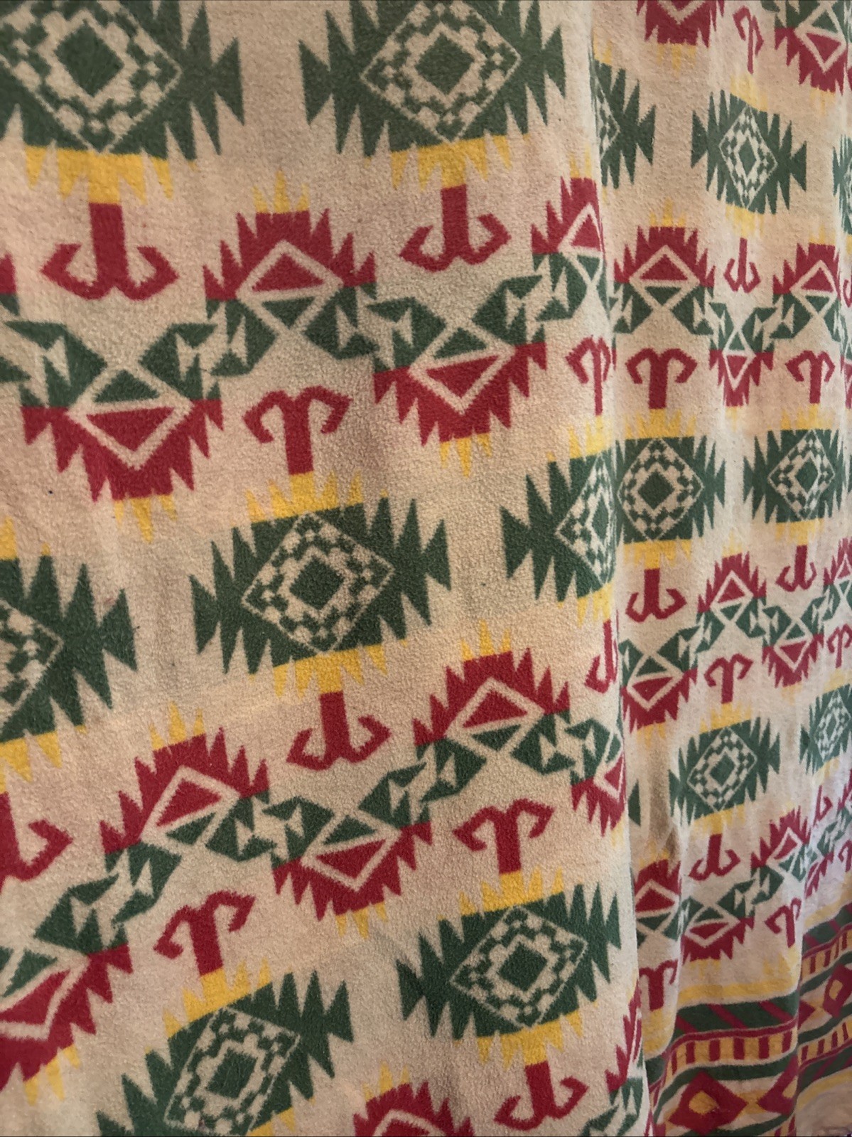 VTG 1930’s Beacon-Style Camp Blanket Robe Shawl Geometric Native American Fringe VTG 1930’s Beacon-Style Camp Blanket Robe Shawl Geometric Native American Fringe