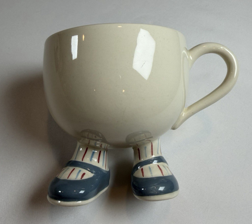 Bernadette Eve Cup Mug Feet Tea Coffee Walking Feet Vintage Carlton Lustre Rare