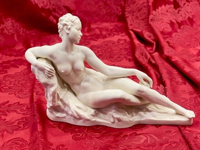 1934 Gustav Adolf Bredow ROSENTHAL Germany Art Deco Reclining Nude Figurine