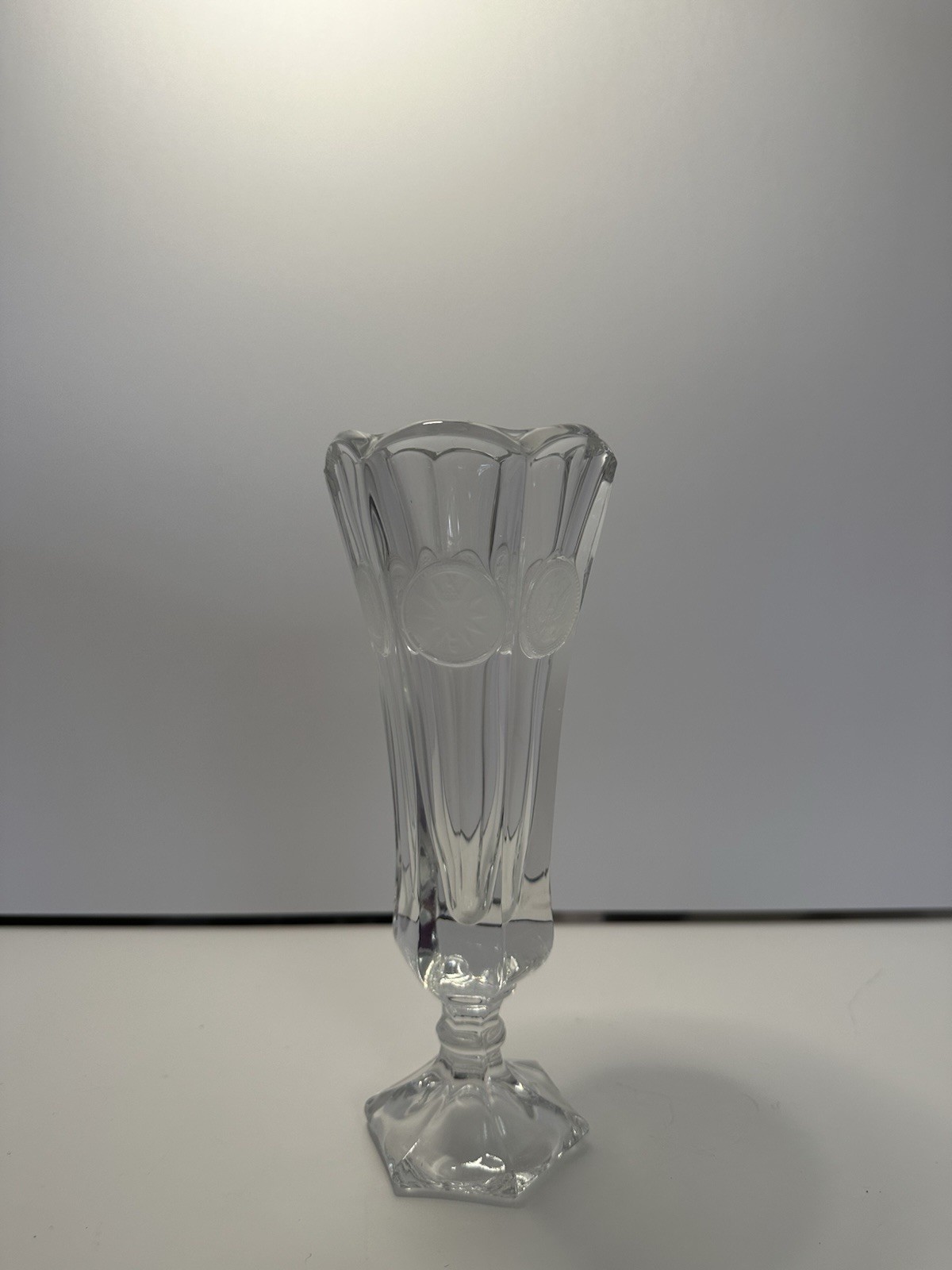 Fostoria Clear Coin Glass 8\