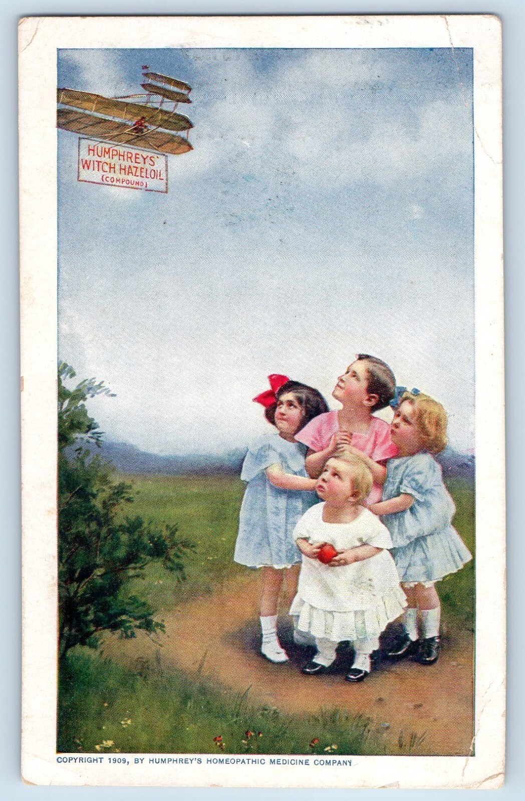 Advertising Postcard Humphrey\'s Witch Hazel Oil Compound Children c1910\'s Posted Advertising Postcard Humphrey\'s Witch Hazel Oil Compound Children c1910\'s Posted