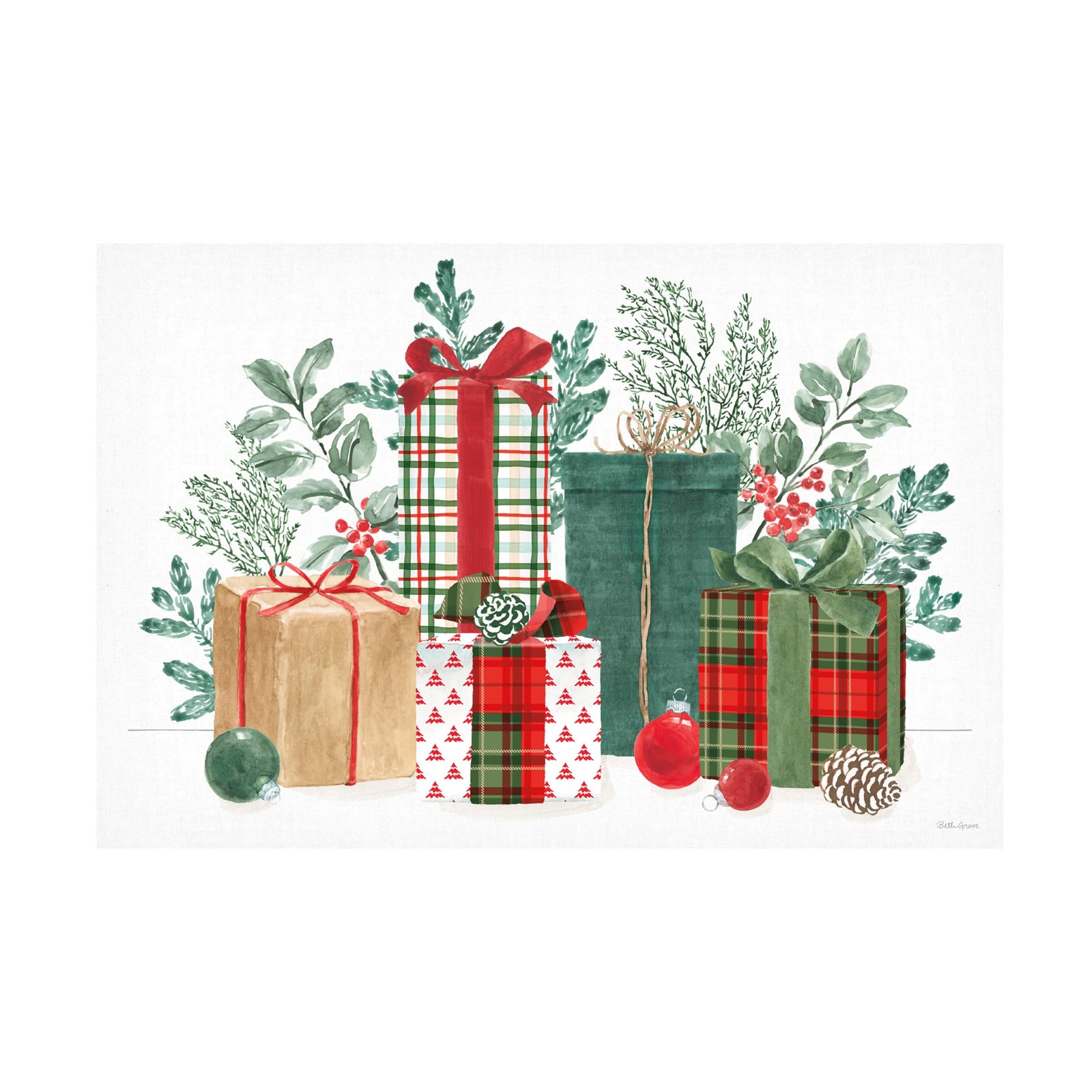 Trademark Fine Art Beth Grove Classic Christmas I Canvas Wall Art