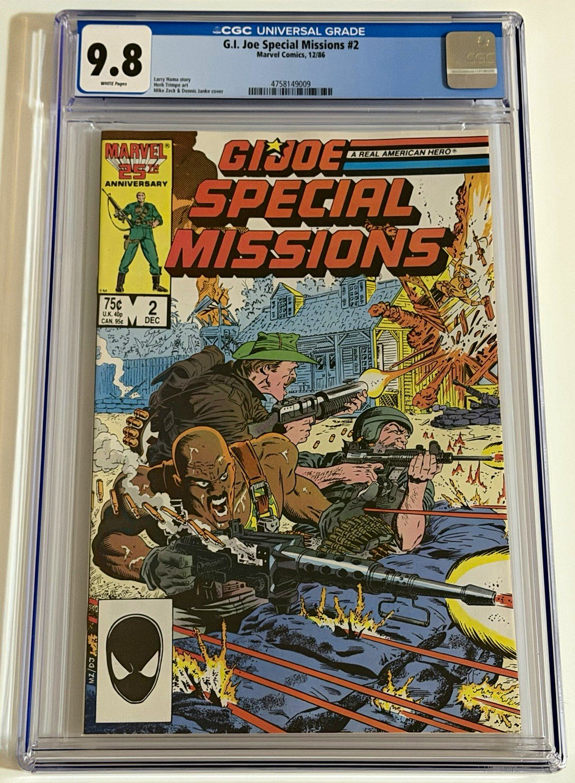 G.I. Joe Special Missions #2 CGC 9.8 White Pages (Marvel Comics 1986)