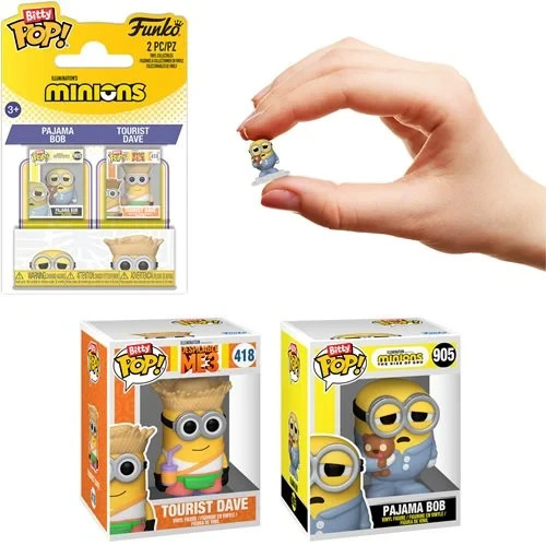 Minions Pajama Bob and Tourist Dave Funko Bitty Pop Mini 2-Pack Minions Pajama Bob and Tourist Dave Funko Bitty Pop Mini 2-Pack
