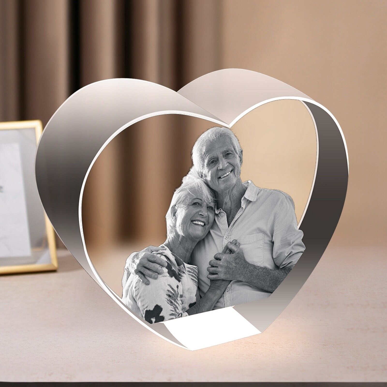 3D Picture Crystal Oranments Laser etching Crystal Gift for Birthday Anniversary