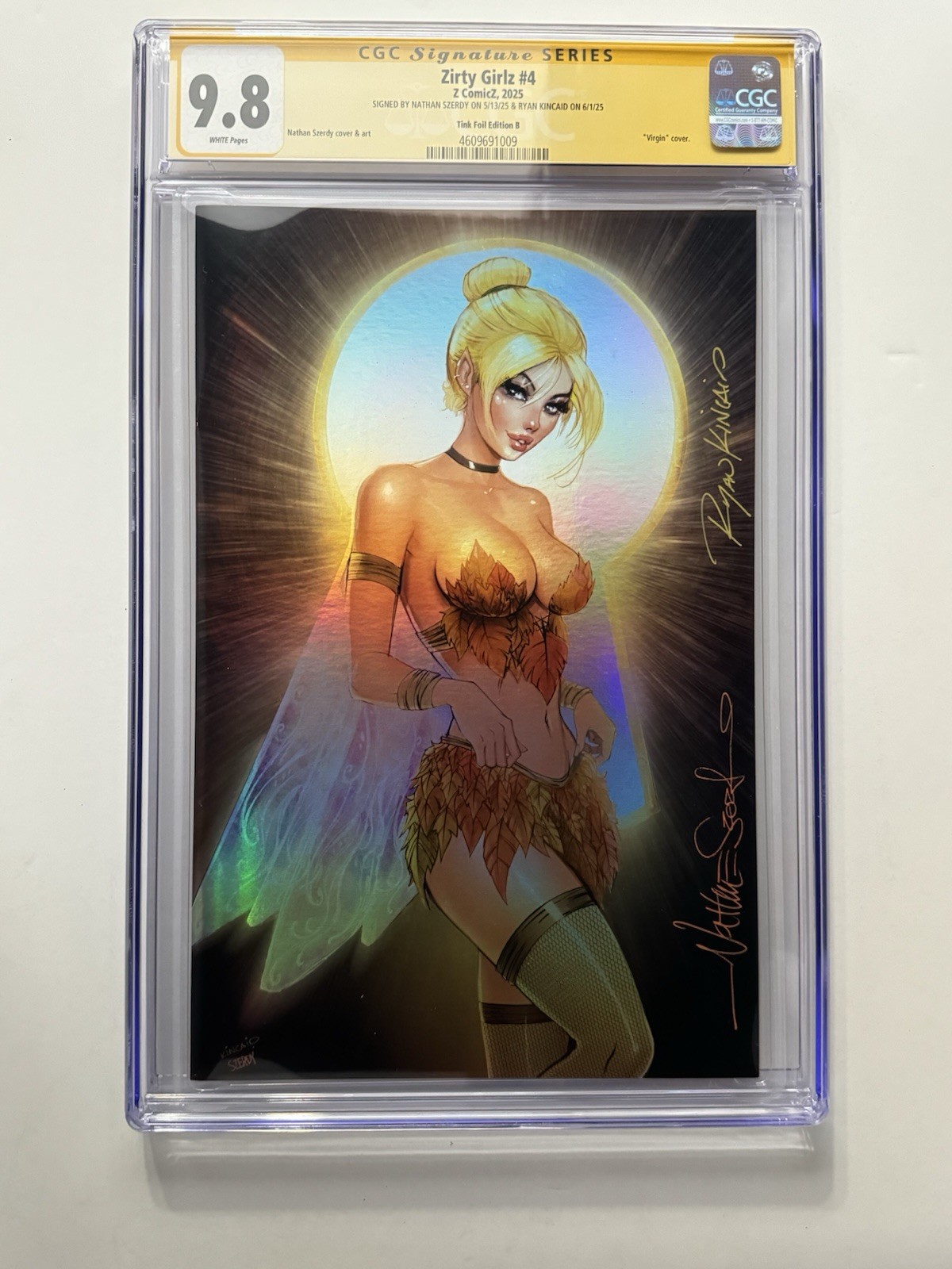 Tinkerbell Zirty Girlz #4 LTD 1/5 Tink Foil Edition B CGC 9.8 Signature Series