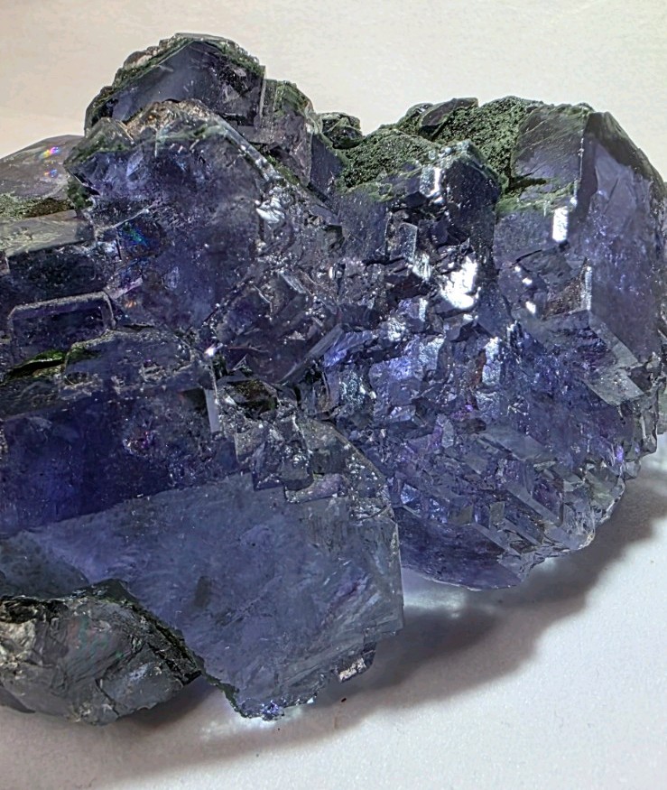 🔥 Large Transparent Purple Fluorite with Chlorite — Xianghuapu Mine, China 🔥