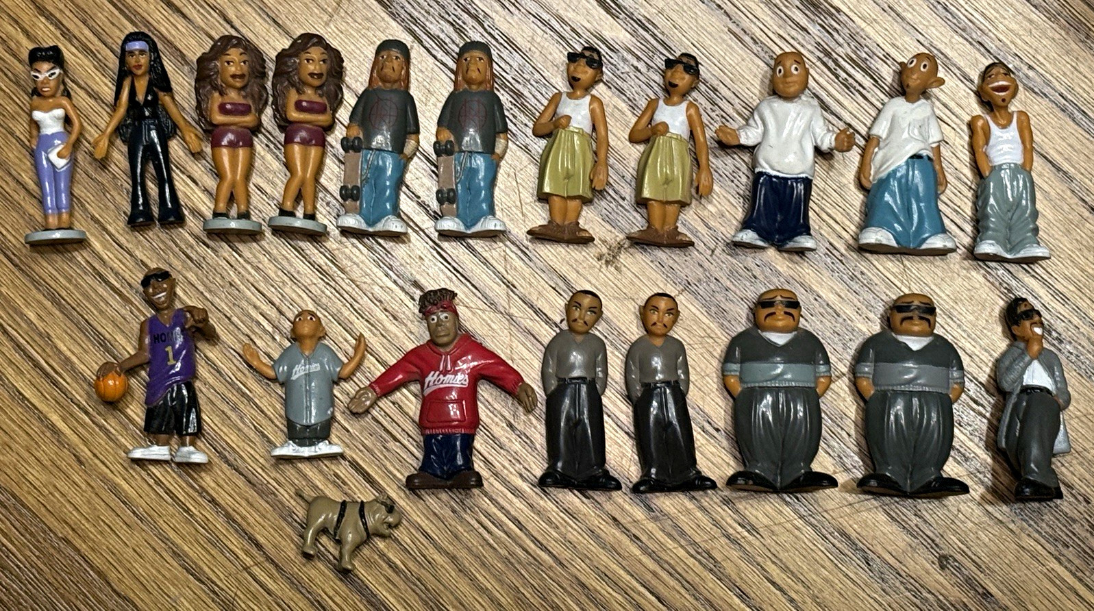 Vintage Homies Figures Lot of 18 Skater Cheerleader Pachuco Vato Pitbull Dog