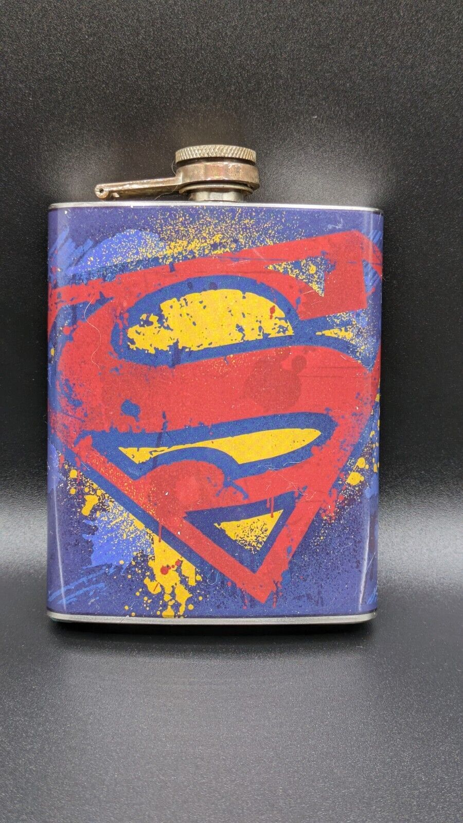 Superman Stainless Steel Hip Flask (8 oz)
