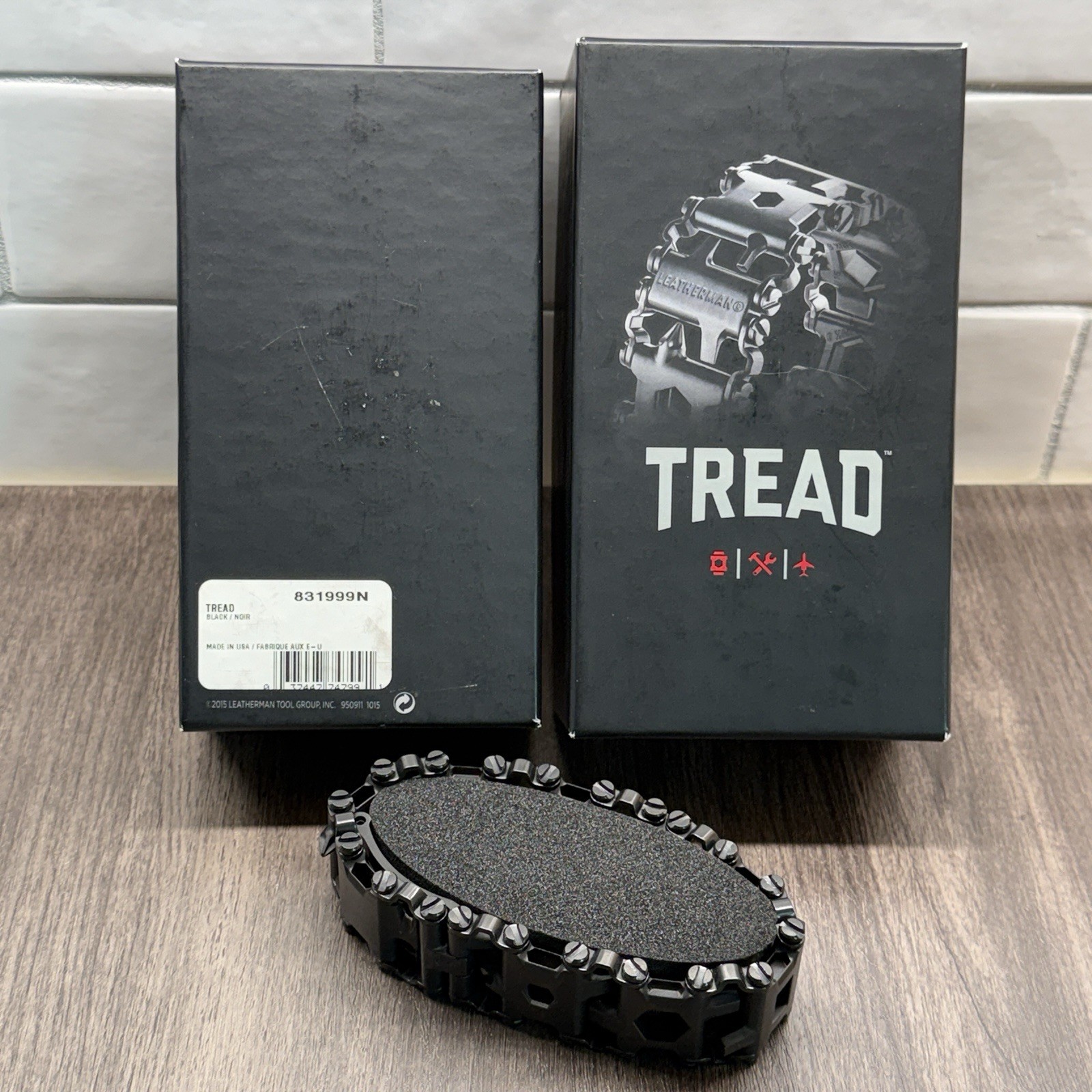 Leatherman Tread bracelet. Black DLC. Authentic. Made in USA for Canadian market
