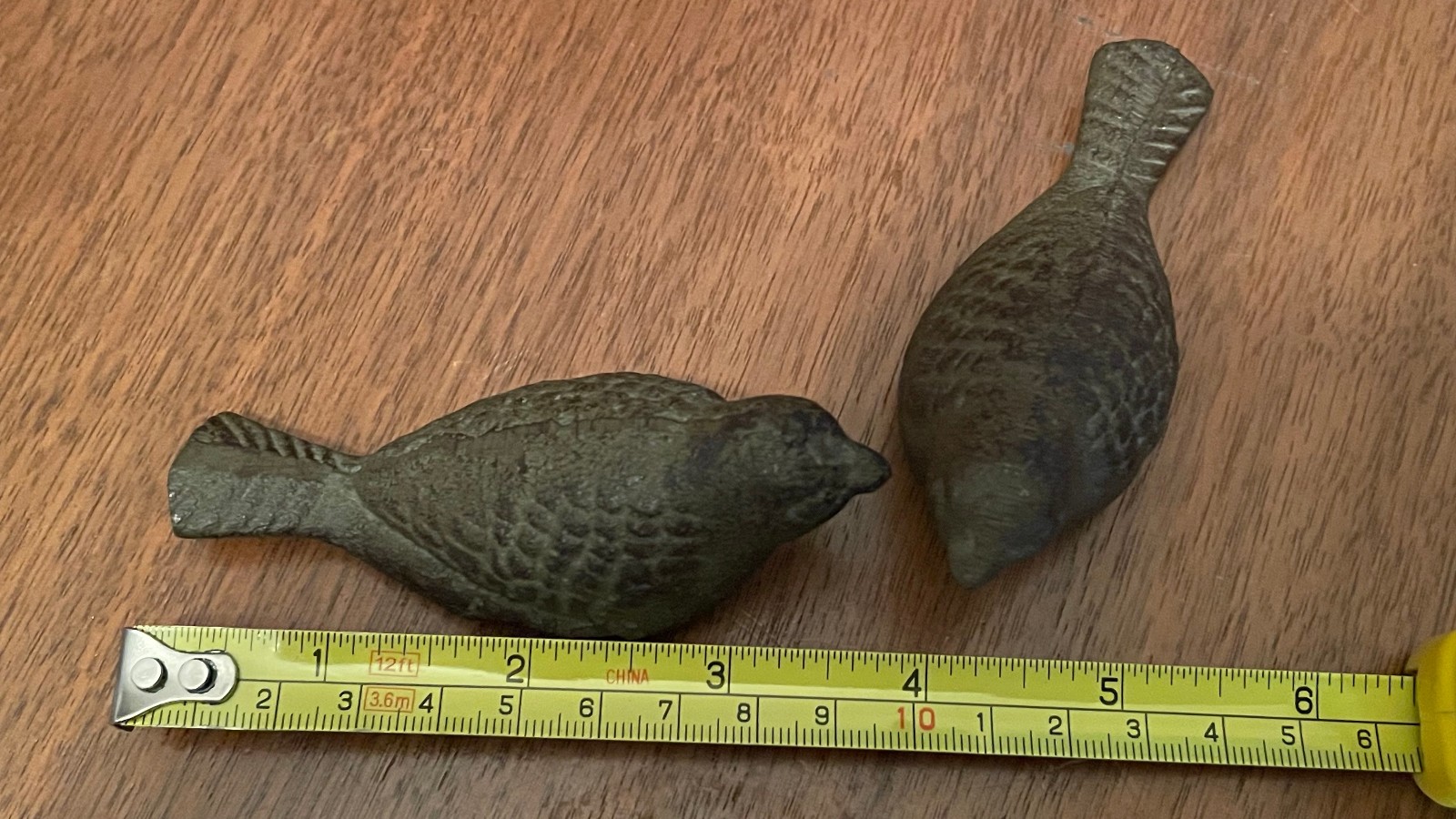 Metal birds figurine cast iron could be used for decorations please check photos