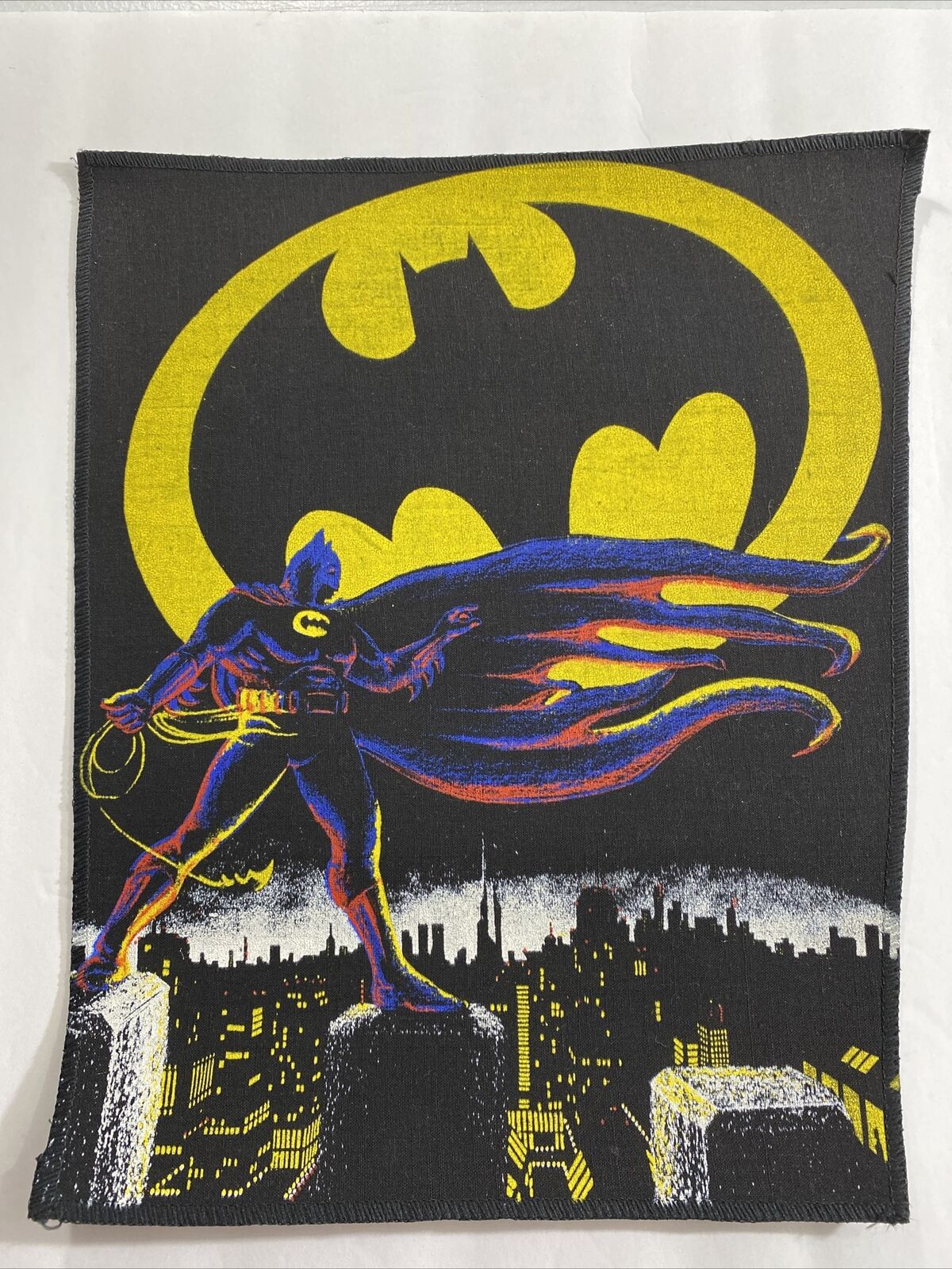 Vintage 1980\'s BATMAN Sew on Dungaree Jacket Patch 12\