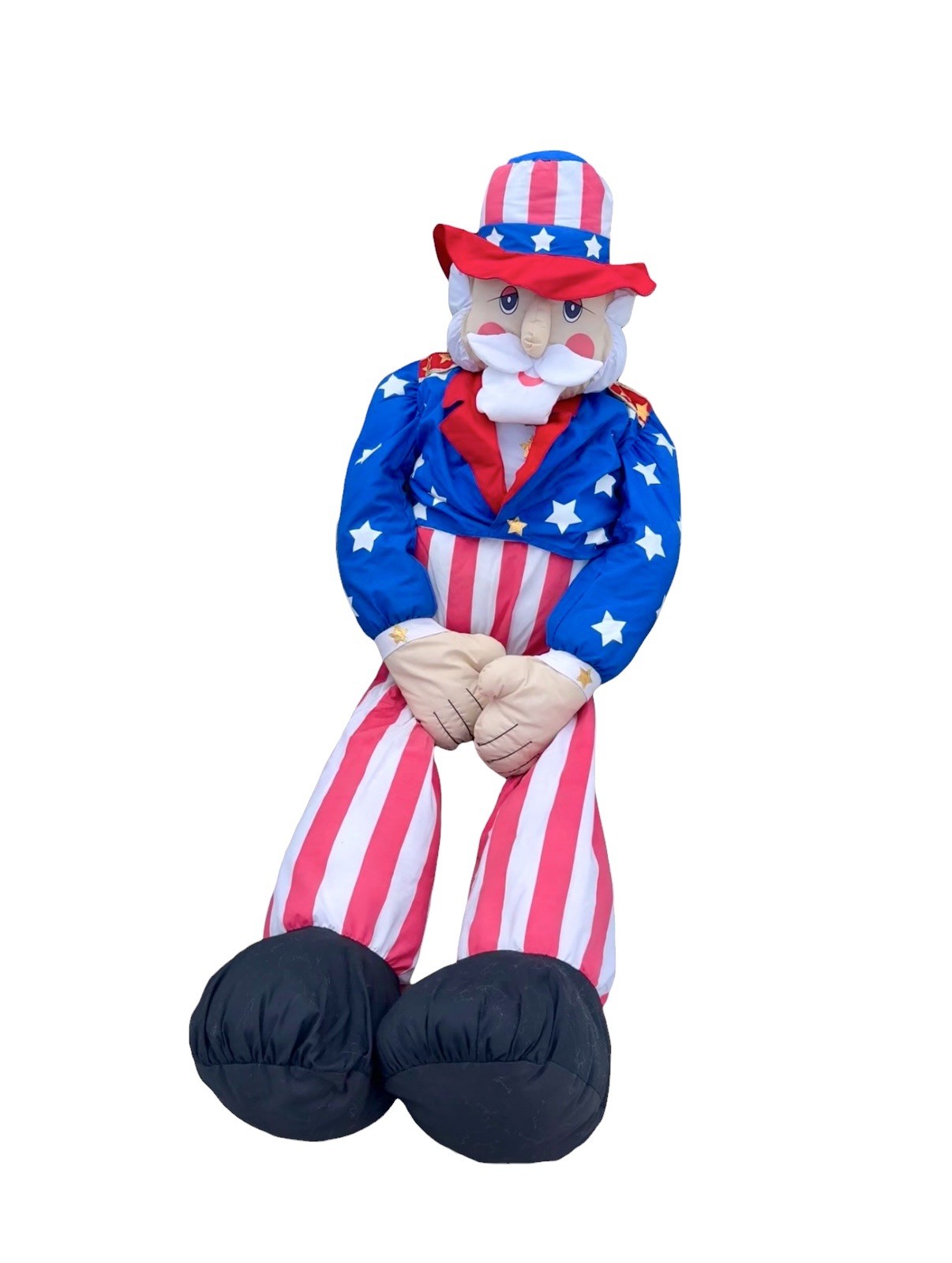 Lillian Vernon Patriotic Uncle Sam Porch Sitter Plush Life Size 60” 1996