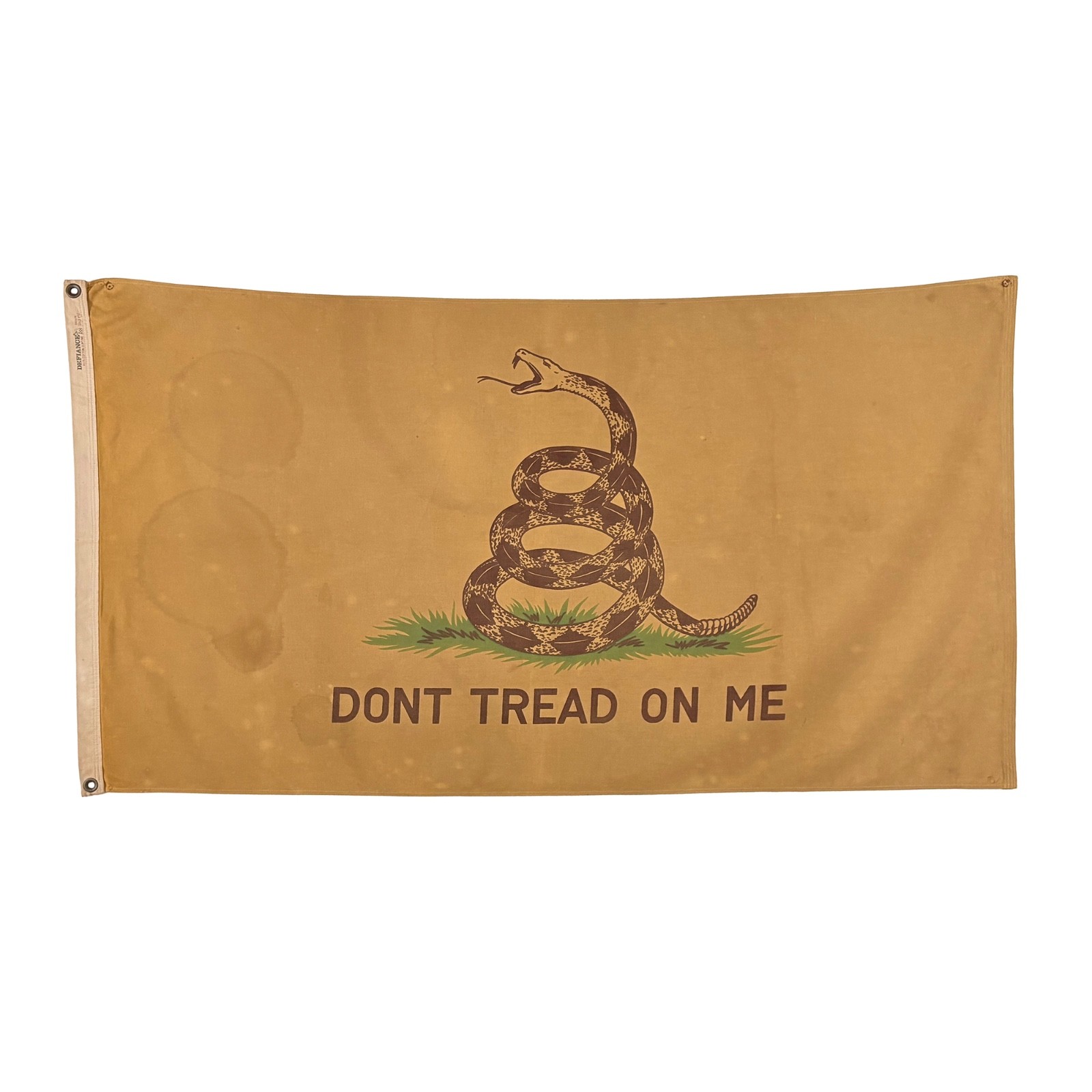 Vintage Cotton Gadsden Snake Flag Old Cloth Art American USA Dont Tread On Me
