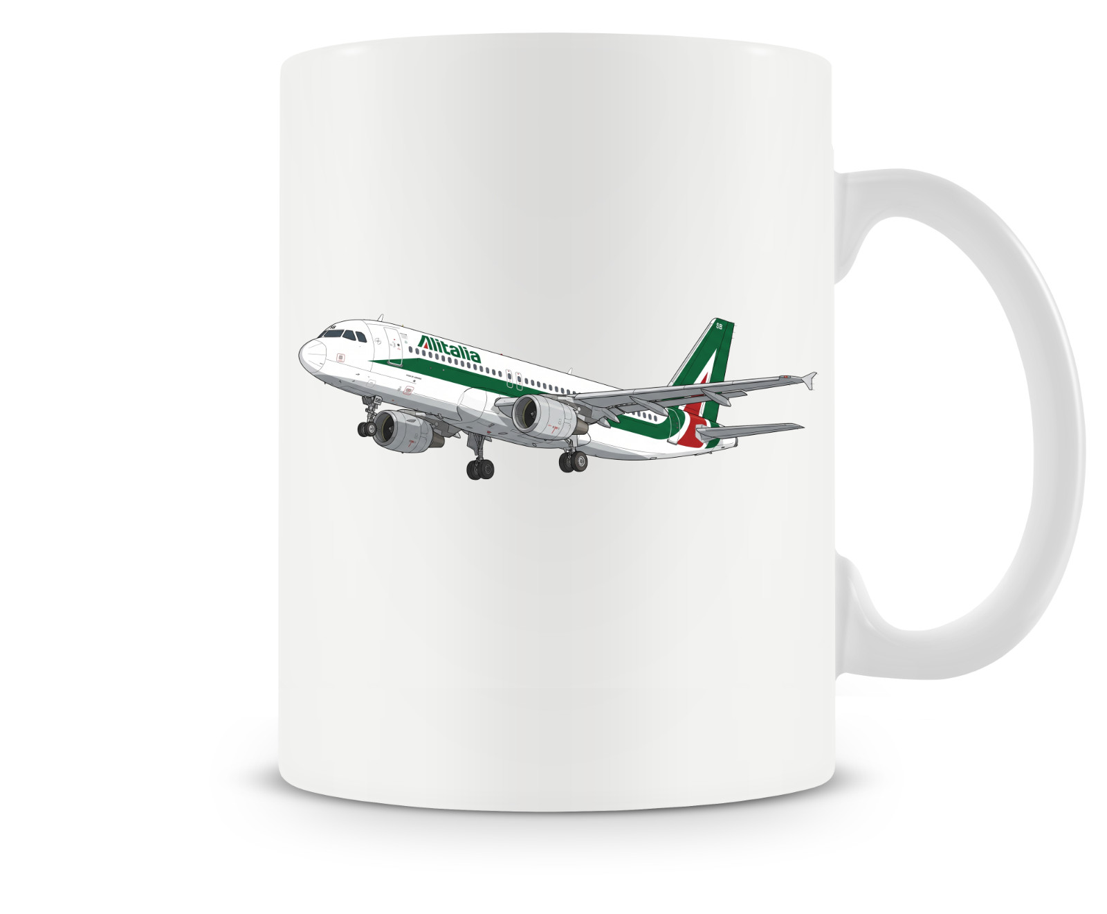 Alitalia Airbus A320 Ceramic Coffee Mug - 15oz.