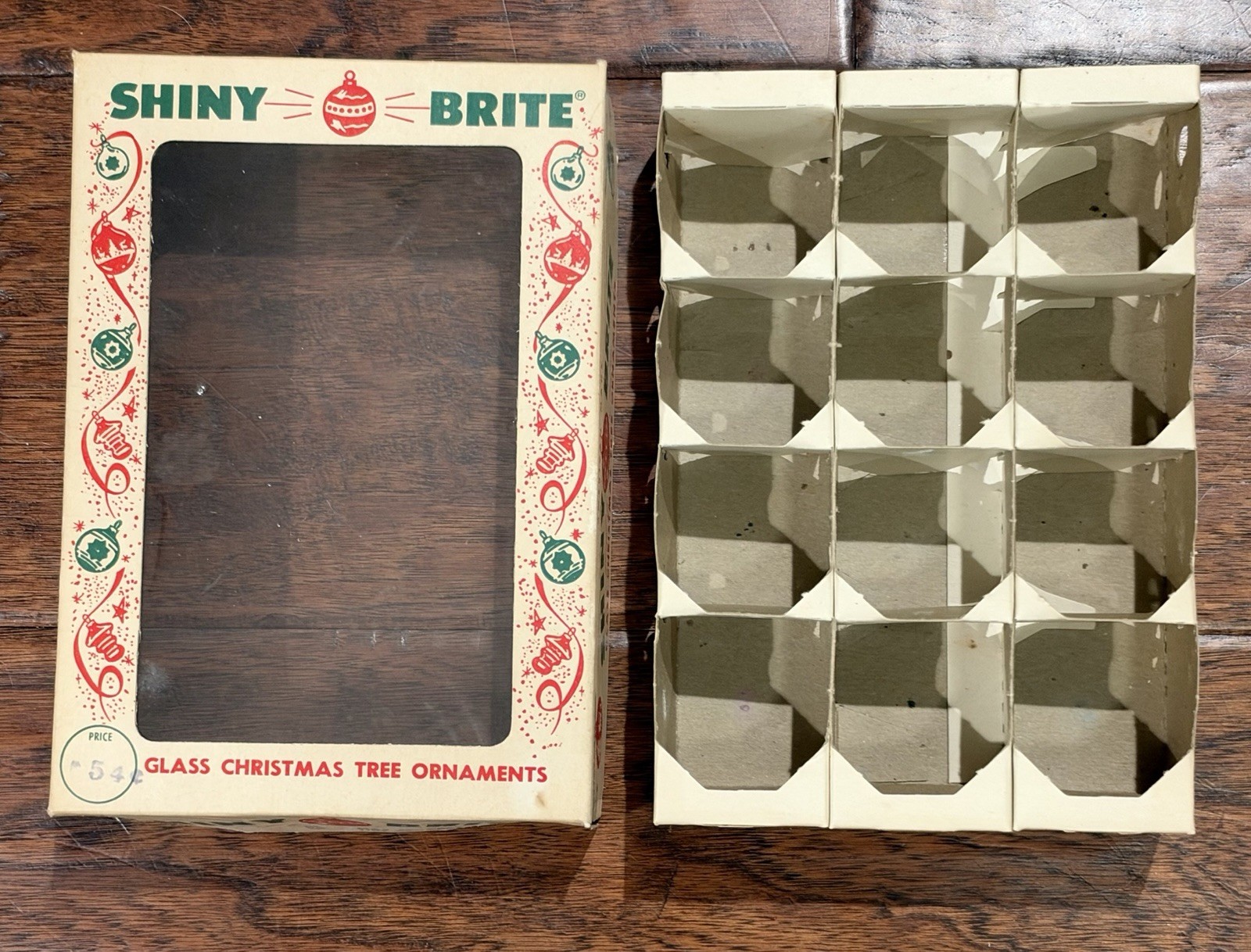 Vintage Shiny Brite Empty Christmas Ornament Box 
