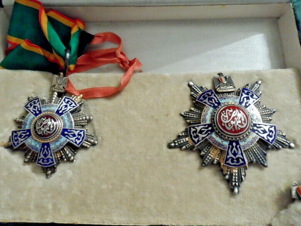 1953 Egypt Military Order of the Republic Grand Cross Set in Case Badge Medal