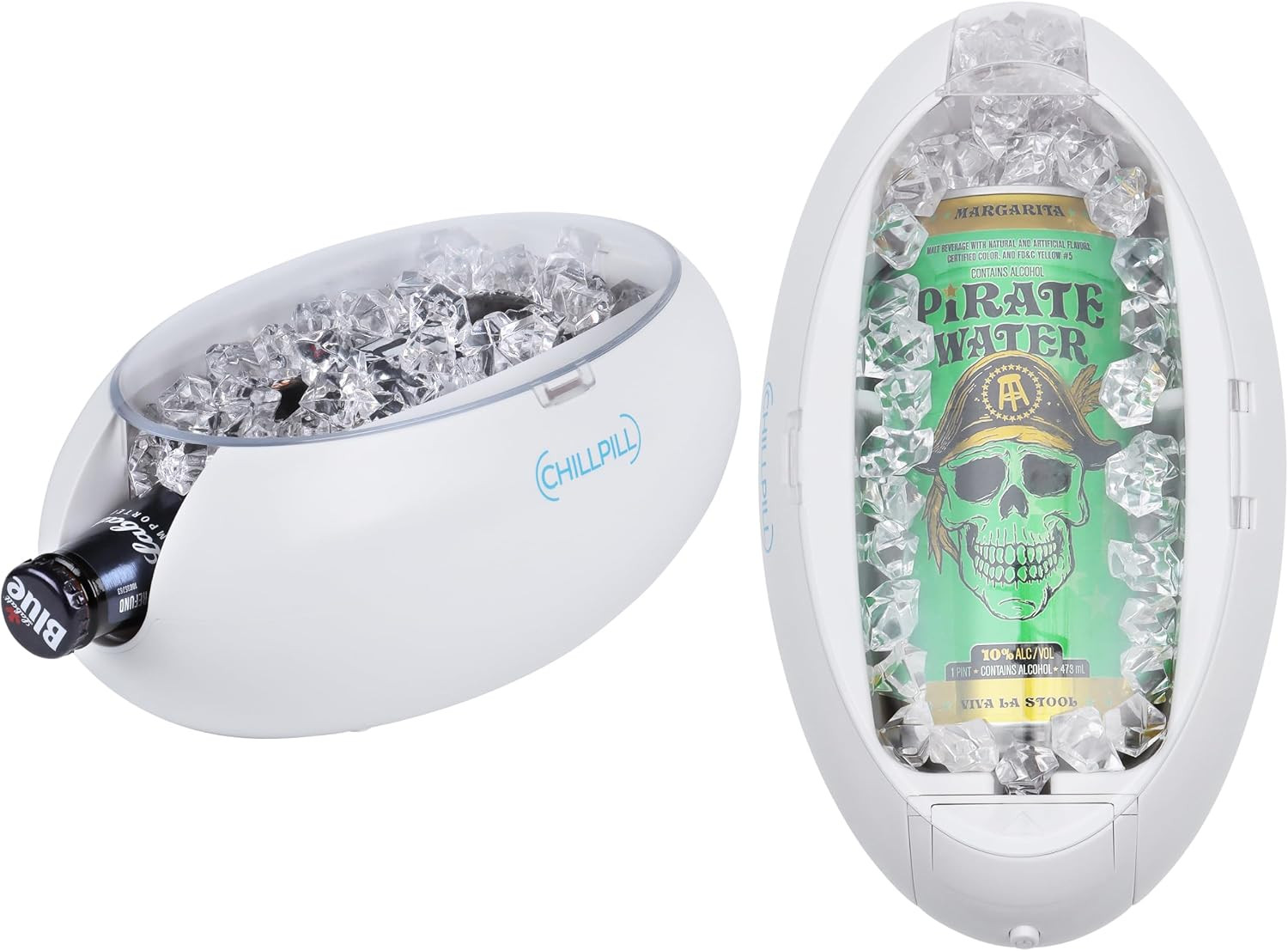 Instant Drink Chiller - Rapid Beverage Chiller for Cans 12 Oz or 16 Oz & Glass