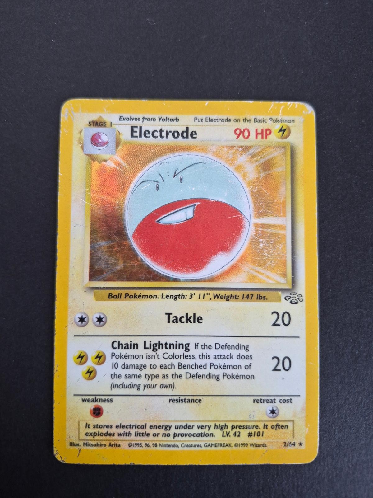 Electrode 2/64 Rare Jungle Pokemon Unlimited Holo HP
