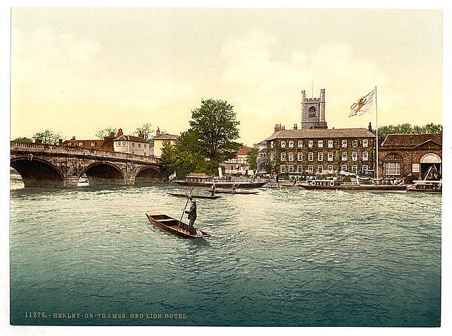Henley on Thames Red Lion Hotel England c1900 OLD PHOTO