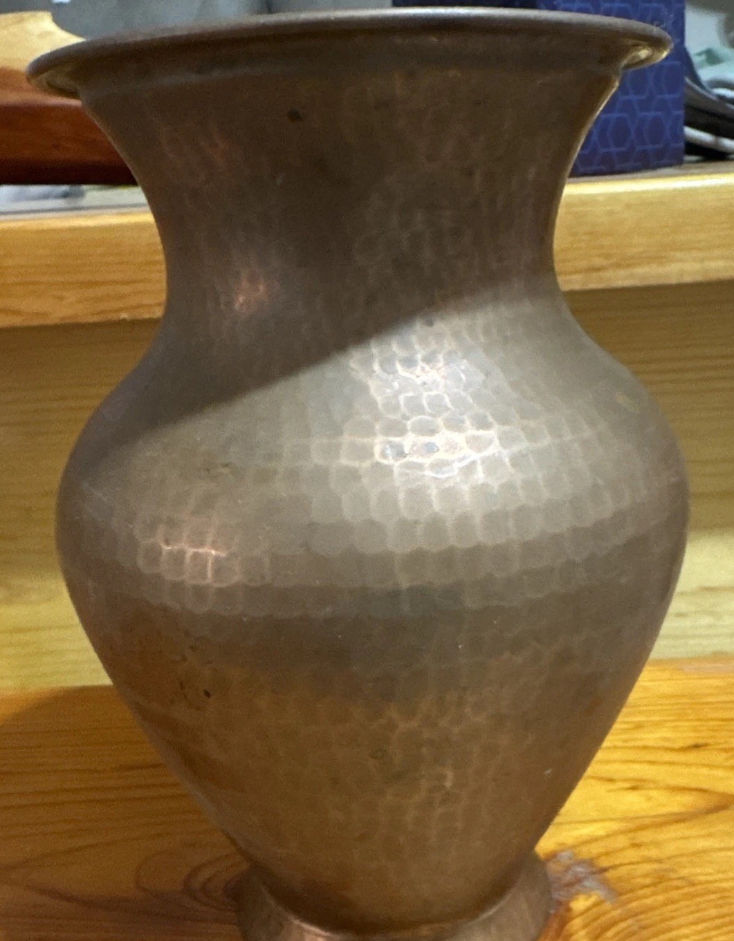 VINTAGE HAMMERED COPPER VASE