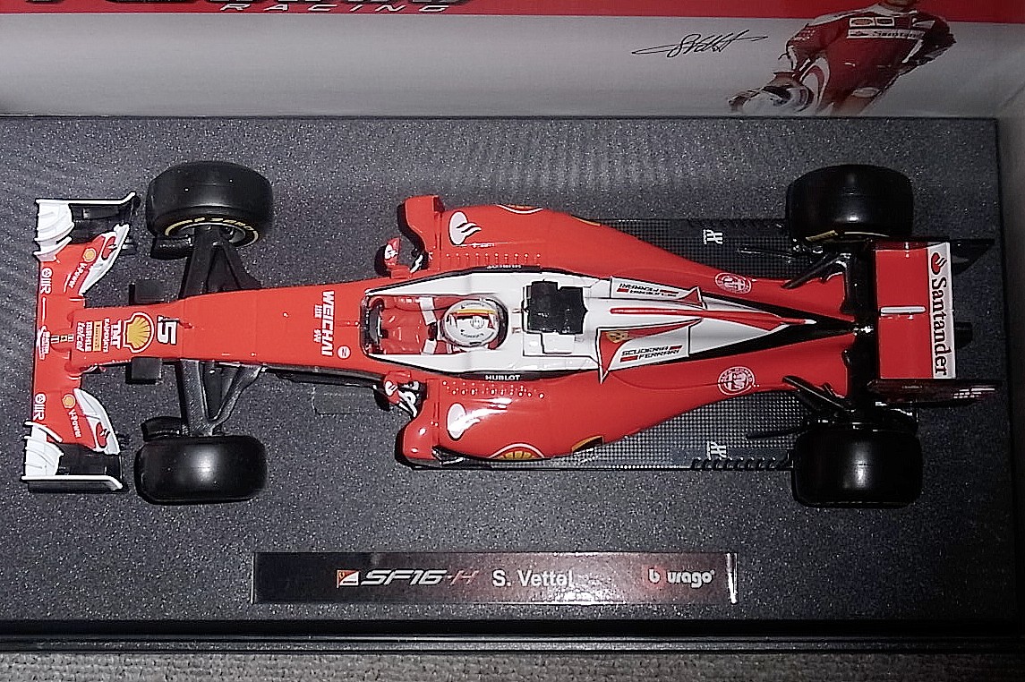 Burago 1/18 Ferrari SF16-H 2016 Vettel Model Car with Decals Shipping Incl